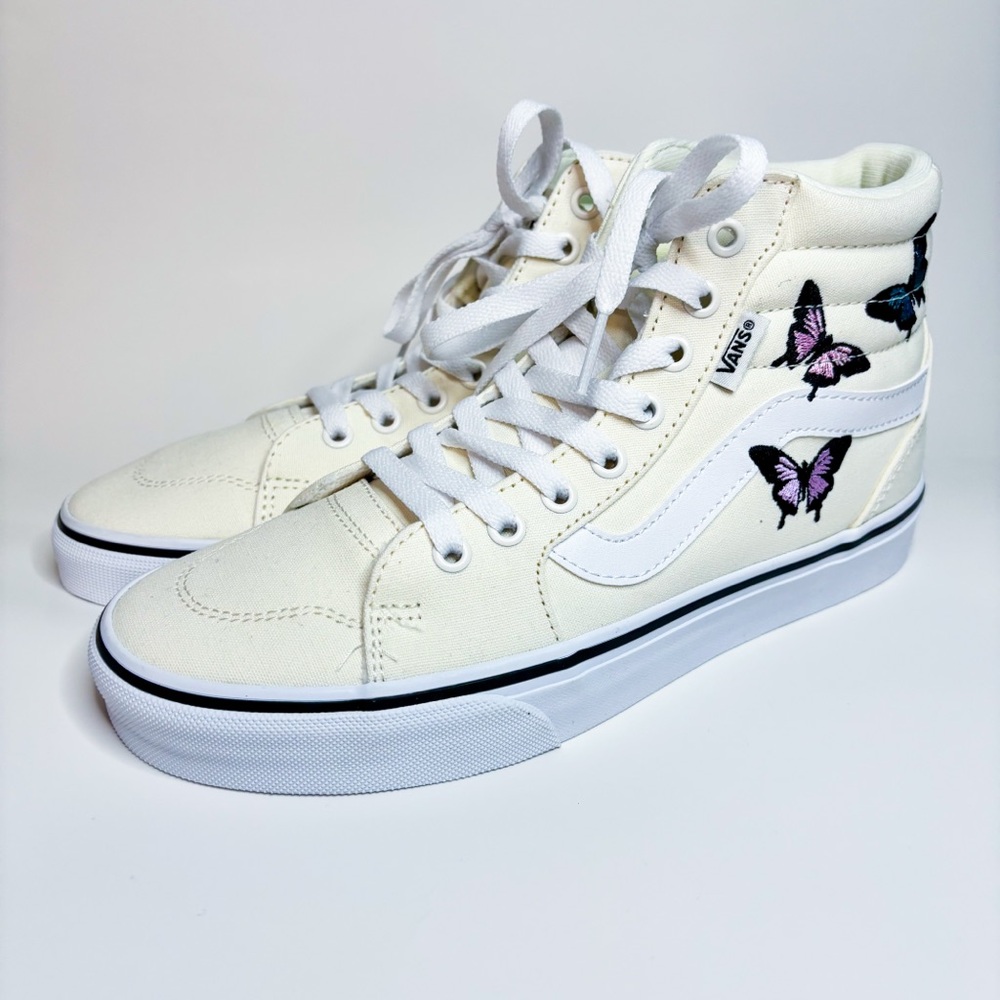 New Women’s Vans Filmore High Top Embroidery Butterfly Mars Size 8